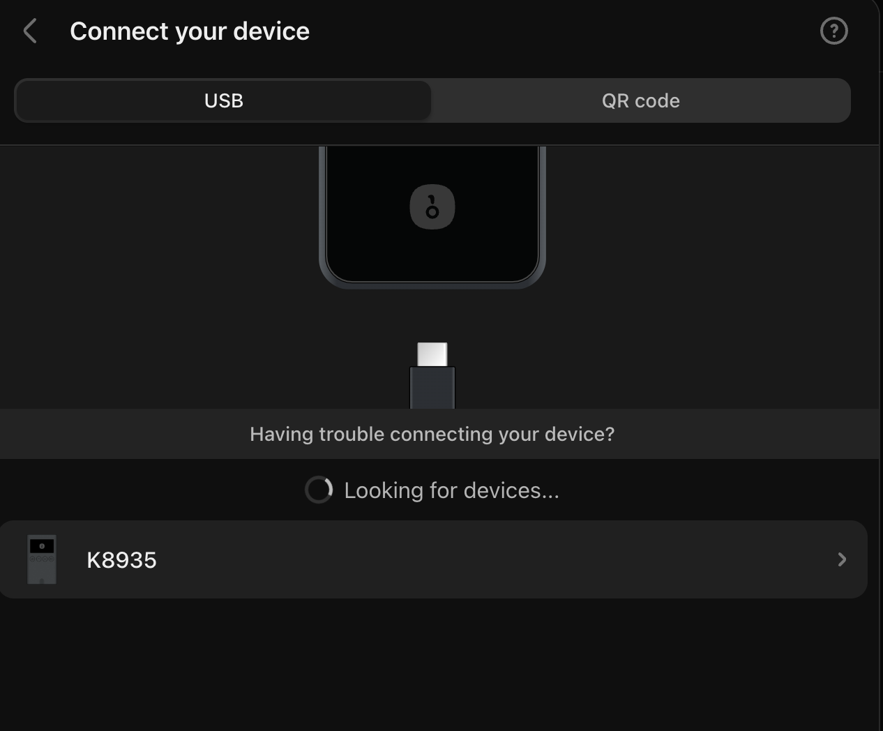 OneKey App正常显示您的设备名.png