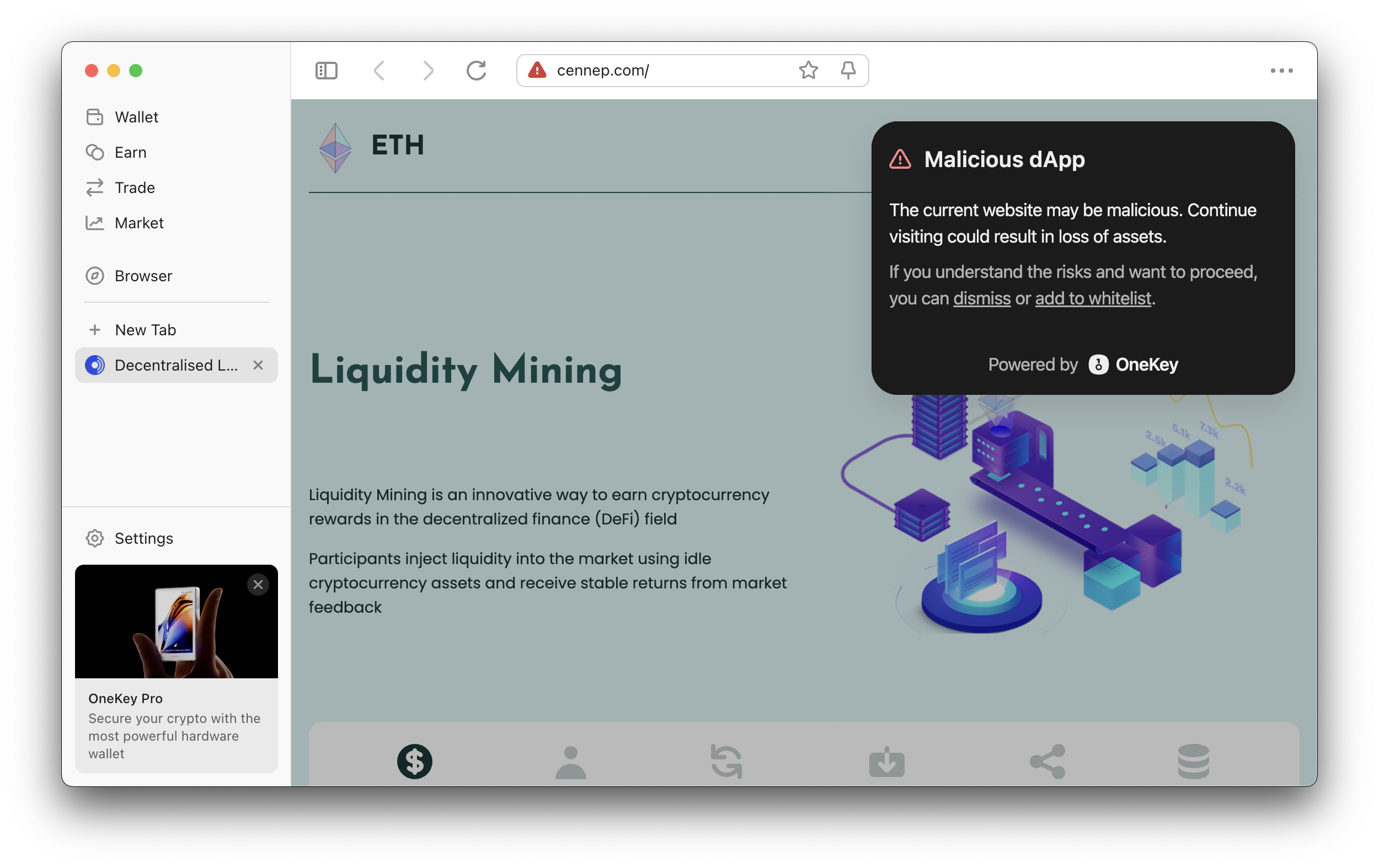 OneKey App Scam site alert.png