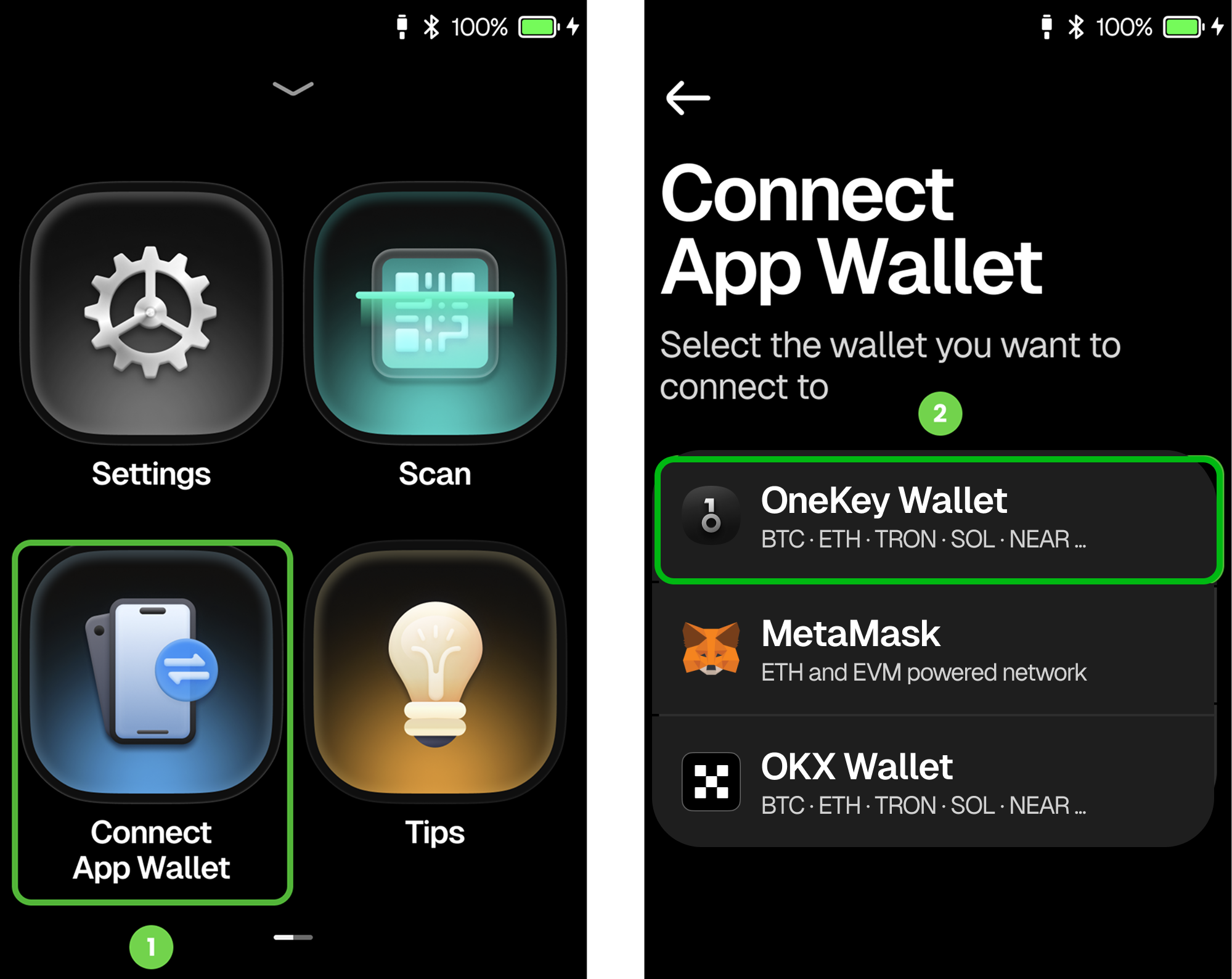 Air gap - OneKey Wallet show qr code.png